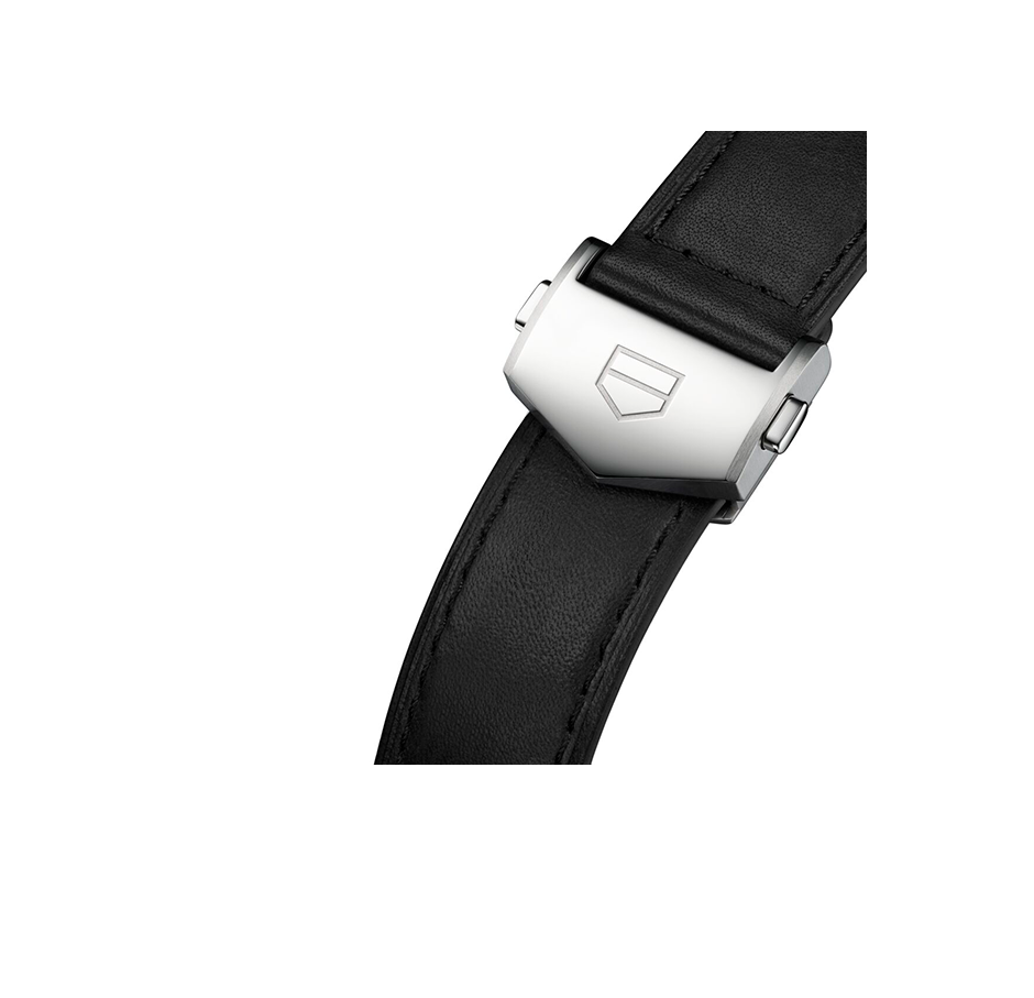 TAG Heuer Carrera Chronograph Watch Calfskin Leather Strap with Steel Clasp